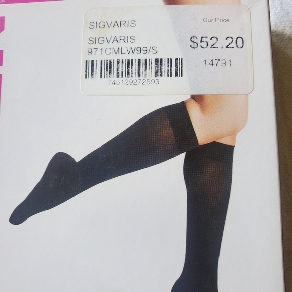 Dynaven Women Black Medical Compression 15-20 mmHg Sz. ML Stockings - Picture 3 of 7